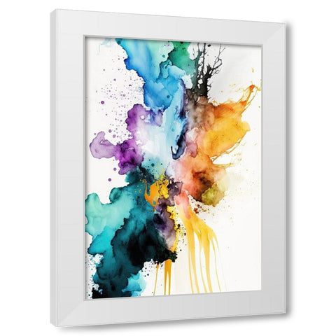 Fluid Mistery White Modern Wood Framed Art Print by Mauro