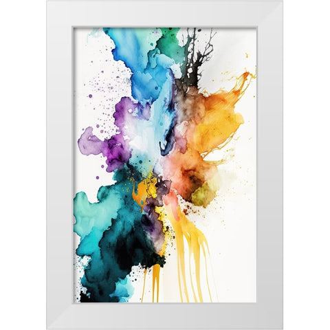 Fluid Mistery White Modern Wood Framed Art Print by Mauro