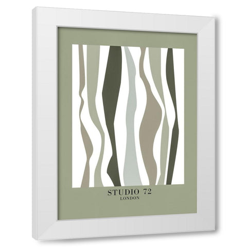 Studio 72 Green White Modern Wood Framed Art Print by Pictufy Studio II