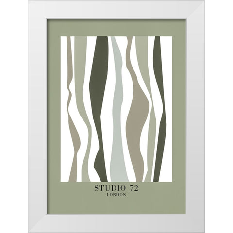 Studio 72 Green White Modern Wood Framed Art Print by Pictufy Studio II