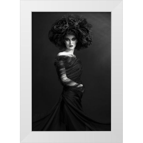 Nigh White Modern Wood Framed Art Print by Smirnov, Sergei