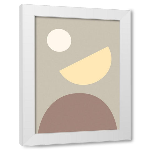 Arches Yellow and Gray White Modern Wood Framed Art Print by Pictufy Studio