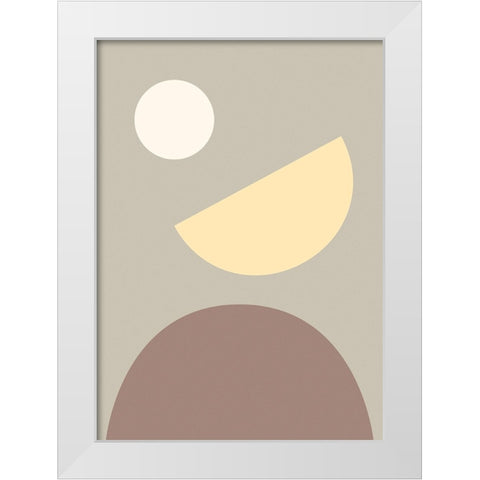 Arches Yellow and Gray White Modern Wood Framed Art Print by Pictufy Studio