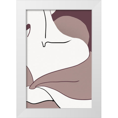 Shoulder White Modern Wood Framed Art Print by Pictufy Studio II