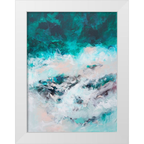 The Sound of the Sea White Modern Wood Framed Art Print by Wattre, Francoise