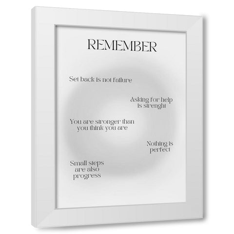 Motivational Aura Poster White Modern Wood Framed Art Print by Amelie