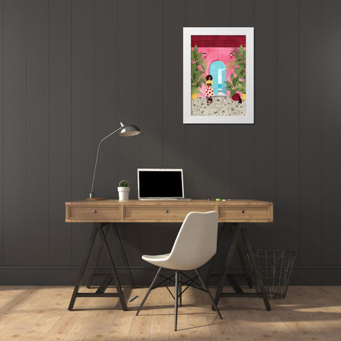 Cartagena life White Modern Wood Framed Art Print by Tomljanovic, Maja