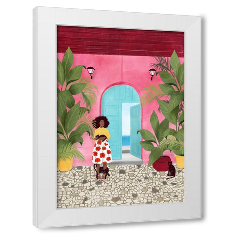 Cartagena life White Modern Wood Framed Art Print by Tomljanovic, Maja