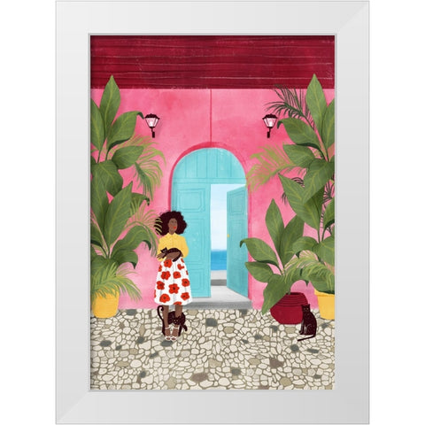 Cartagena life White Modern Wood Framed Art Print by Tomljanovic, Maja