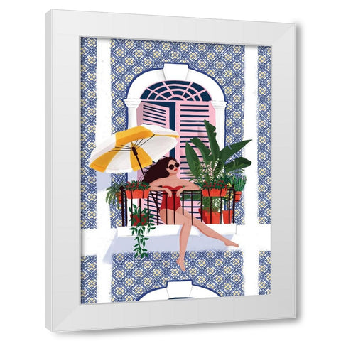 Catching the Sun White Modern Wood Framed Art Print by Tomljanovic, Maja