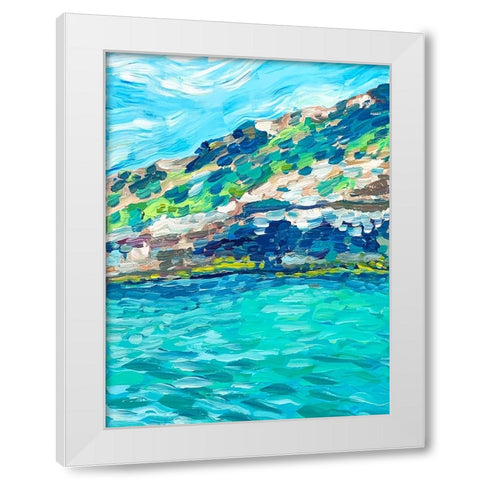 Palma White Modern Wood Framed Art Print by Key and Sea