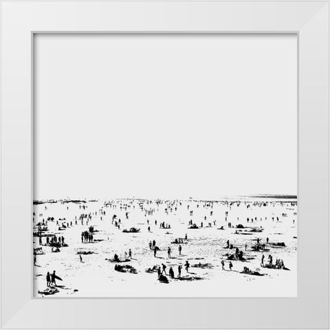 Beach No2 White Modern Wood Framed Art Print by Hobday, Dan