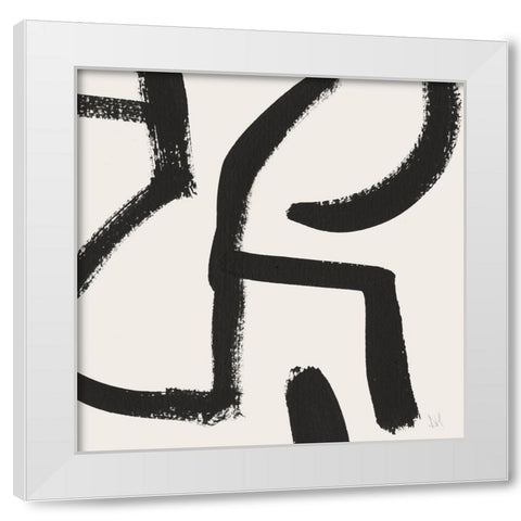 Curvy Lines No2 White Modern Wood Framed Art Print by Hobday, Dan