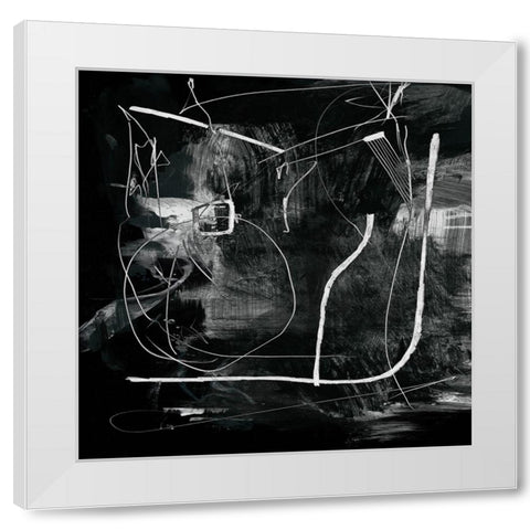 Mono White Modern Wood Framed Art Print by Hobday, Dan