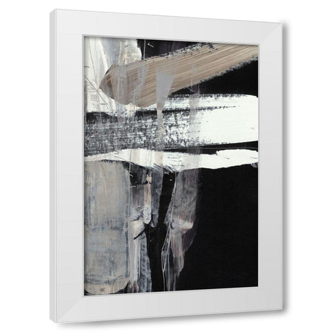 Falling White Modern Wood Framed Art Print by Hobday, Dan