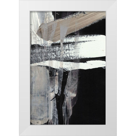 Falling White Modern Wood Framed Art Print by Hobday, Dan