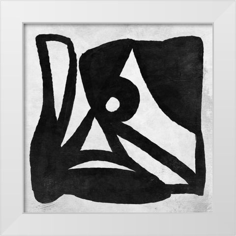 Abstract Melody No2 White Modern Wood Framed Art Print by Hobday, Dan