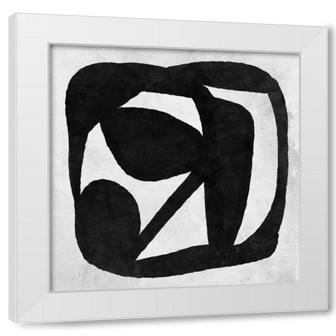 Abstract Melody White Modern Wood Framed Art Print by Hobday, Dan