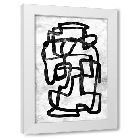Storyline White Modern Wood Framed Art Print by Hobday, Dan