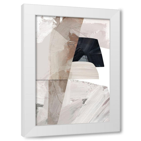 Caves White Modern Wood Framed Art Print by Hobday, Dan
