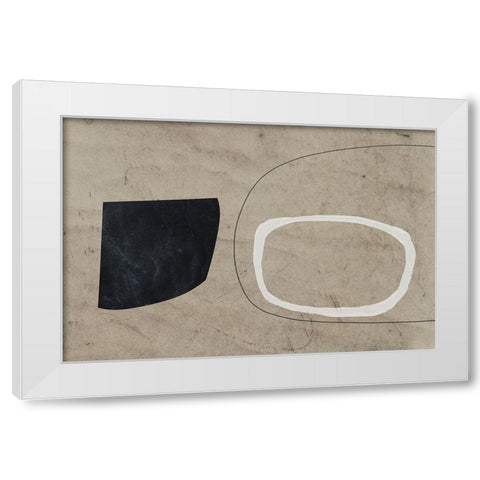 Earthy Geometrics White Modern Wood Framed Art Print by Hobday, Dan