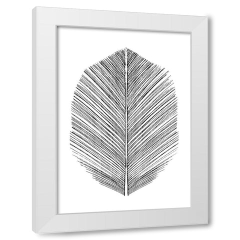 Feather White Modern Wood Framed Art Print by Hobday, Dan