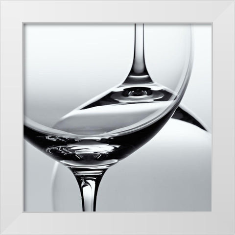 Glass White Modern Wood Framed Art Print by Hejha
