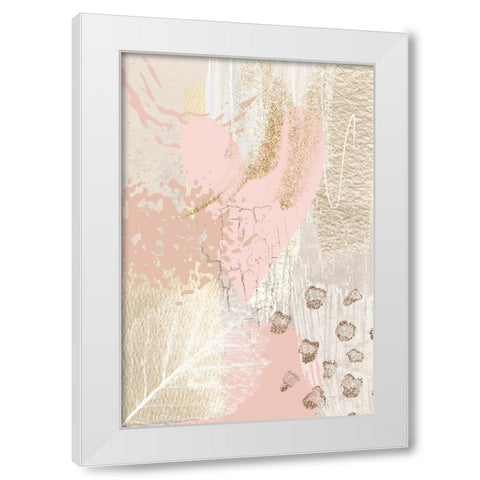 Morning Pink-1 White Modern Wood Framed Art Print by Moss, Sally Ann