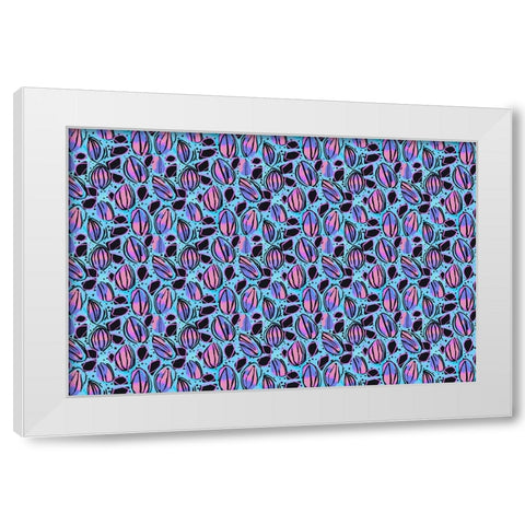 Pattern No 142 White Modern Wood Framed Art Print by Treechild