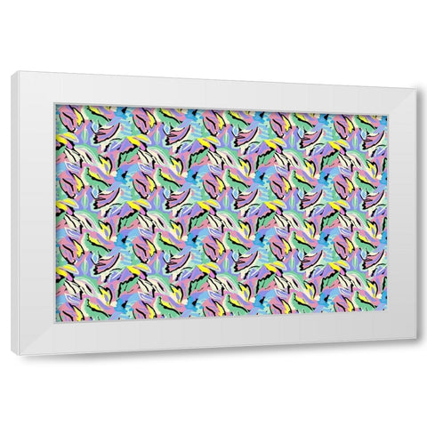 Pattern No 146 White Modern Wood Framed Art Print by Treechild