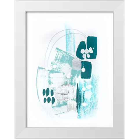 Abstract Mint 1 White Modern Wood Framed Art Print by Storms, Alyson