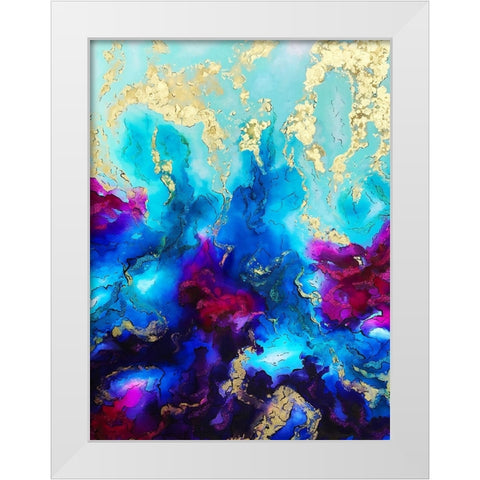 Andromeda White Modern Wood Framed Art Print by Storms, Alyson