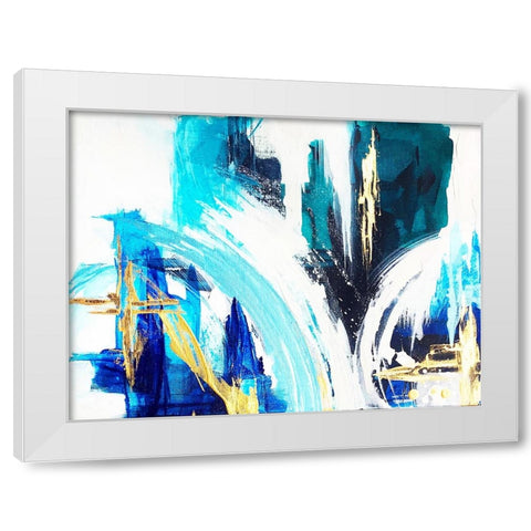 Angle Gold   A White Modern Wood Framed Art Print by Storms, Alyson