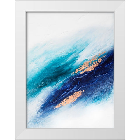 Calming Serenity White Modern Wood Framed Art Print by Storms, Alyson