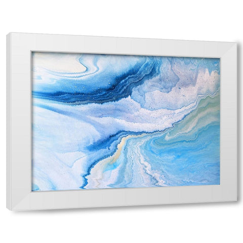 Colorful Ocean White Modern Wood Framed Art Print by Storms, Alyson