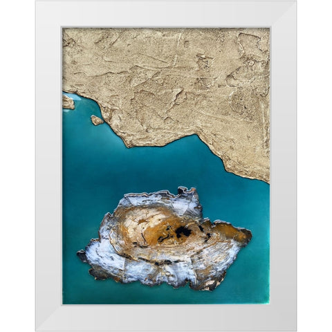 Elemental Earth White Modern Wood Framed Art Print by Storms, Alyson