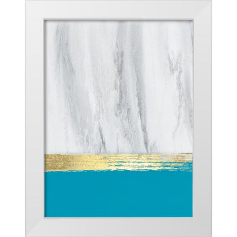Granite Gold White Modern Wood Framed Art Print by Storms, Alyson