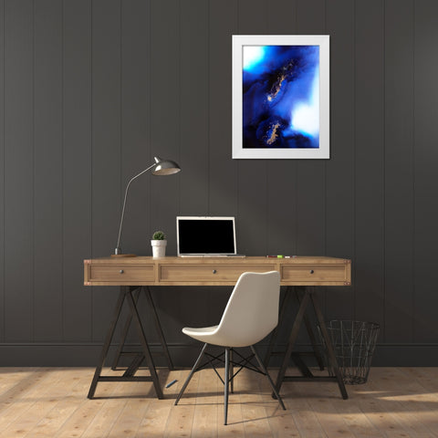 Indigo Expanse White Modern Wood Framed Art Print by Storms, Alyson
