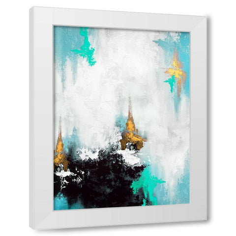 Parallel Gold 1 White Modern Wood Framed Art Print by Storms, Alyson