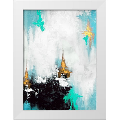 Parallel Gold 1 White Modern Wood Framed Art Print by Storms, Alyson