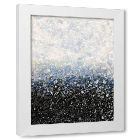 Smoky Blue Crystal White Modern Wood Framed Art Print by Storms, Alyson