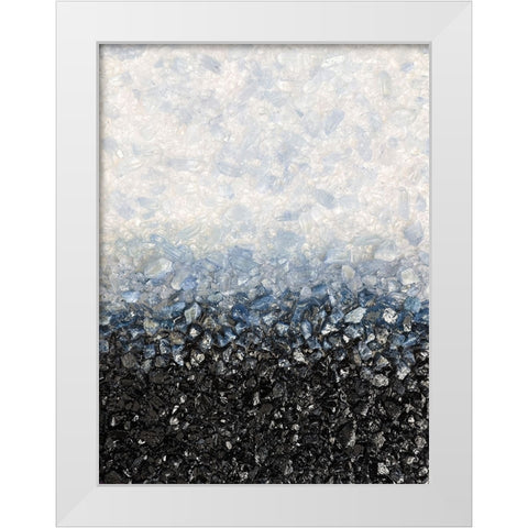 Smoky Blue Crystal White Modern Wood Framed Art Print by Storms, Alyson