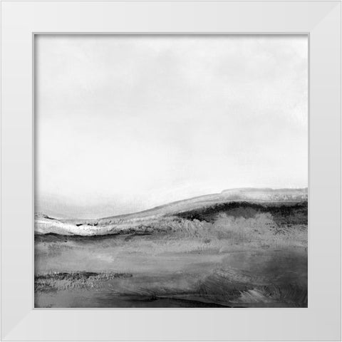 Mono Landscape No2 White Modern Wood Framed Art Print by Hobday, Dan