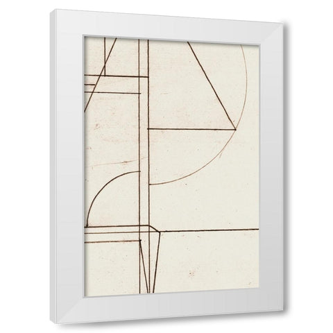 Minmod No2 White Modern Wood Framed Art Print by Hobday, Dan