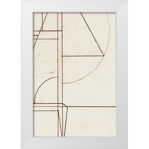 Minmod No2 White Modern Wood Framed Art Print by Hobday, Dan