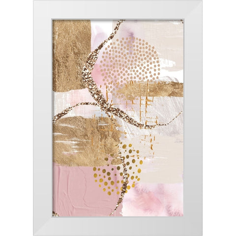 Golden Sunrise White Modern Wood Framed Art Print by Ann Moss, Sally