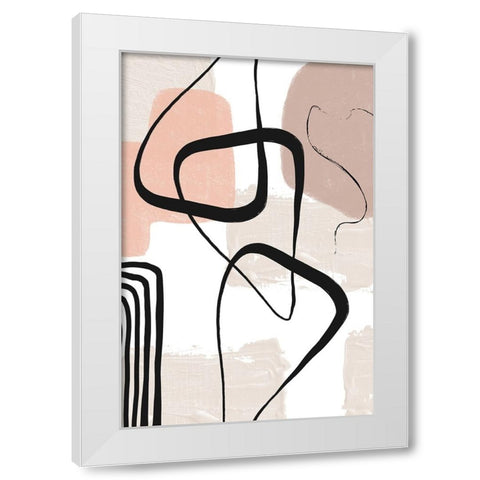 Smooth Shapes 1 White Modern Wood Framed Art Print by Ann Moss, Sally