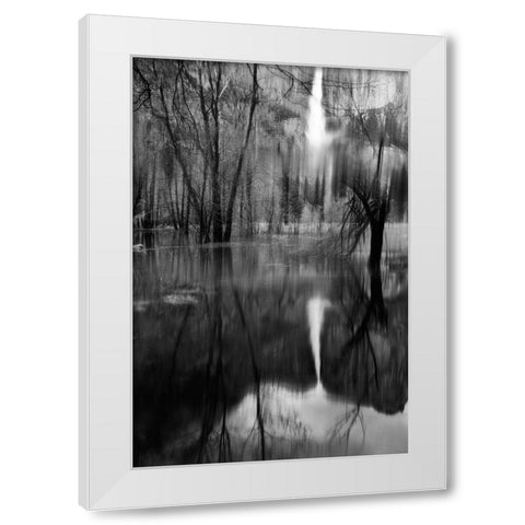 Yosemite Falls White Modern Wood Framed Art Print by Berry, Jerry