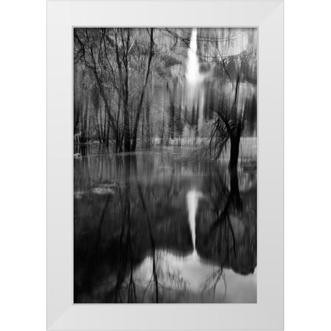 Yosemite Falls White Modern Wood Framed Art Print by Berry, Jerry
