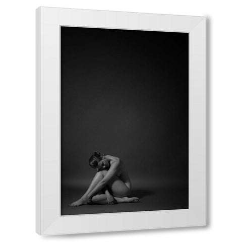 Meredith White Modern Wood Framed Art Print by EC Photography